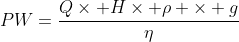 فرمول توان پمپ