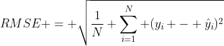 RMSE formula