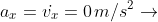 a_x=\dot{v_x}=0\\,m/s^2\rightarrow