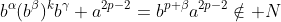 [tex]b^\alpha(b^\beta)^kb^\gamma a^{2p-2}=b^{p+\beta}a^{2p-2}\notin N[/tex]