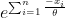 e^{\sum_{i = 1}^{n}\frac{- x_{i}}{\theta}}