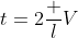 [tex]t=2\frac {l}{V}[/tex]