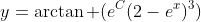 [tex]y=\arctan (e^C(2-e^x)^3)[/tex]