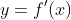 [tex]y=f'(x)[/tex]